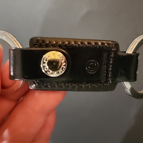 COACH Black Leather Valet Key Rings, Unisex - Picture 4 of 5